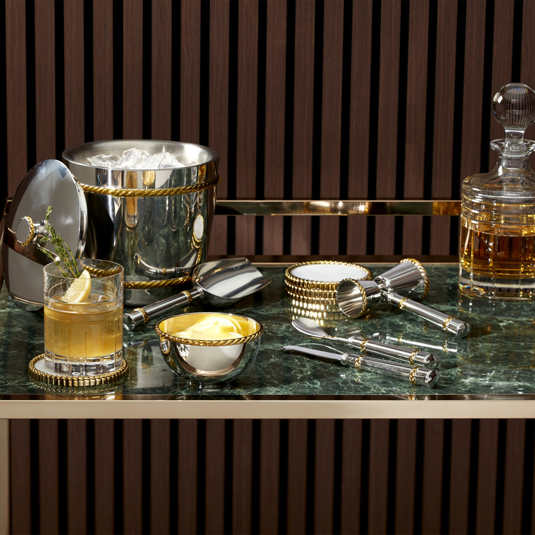 Reed And Barton Roseland Ice Bucket & Tongs